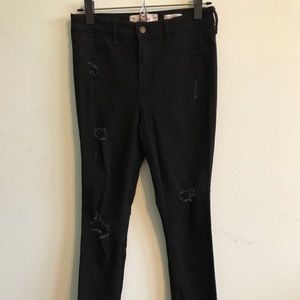 Hollister high rise super skinny ripped jeans